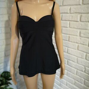 Fantasizer Ladies Black Tankini Top & Included Bottom